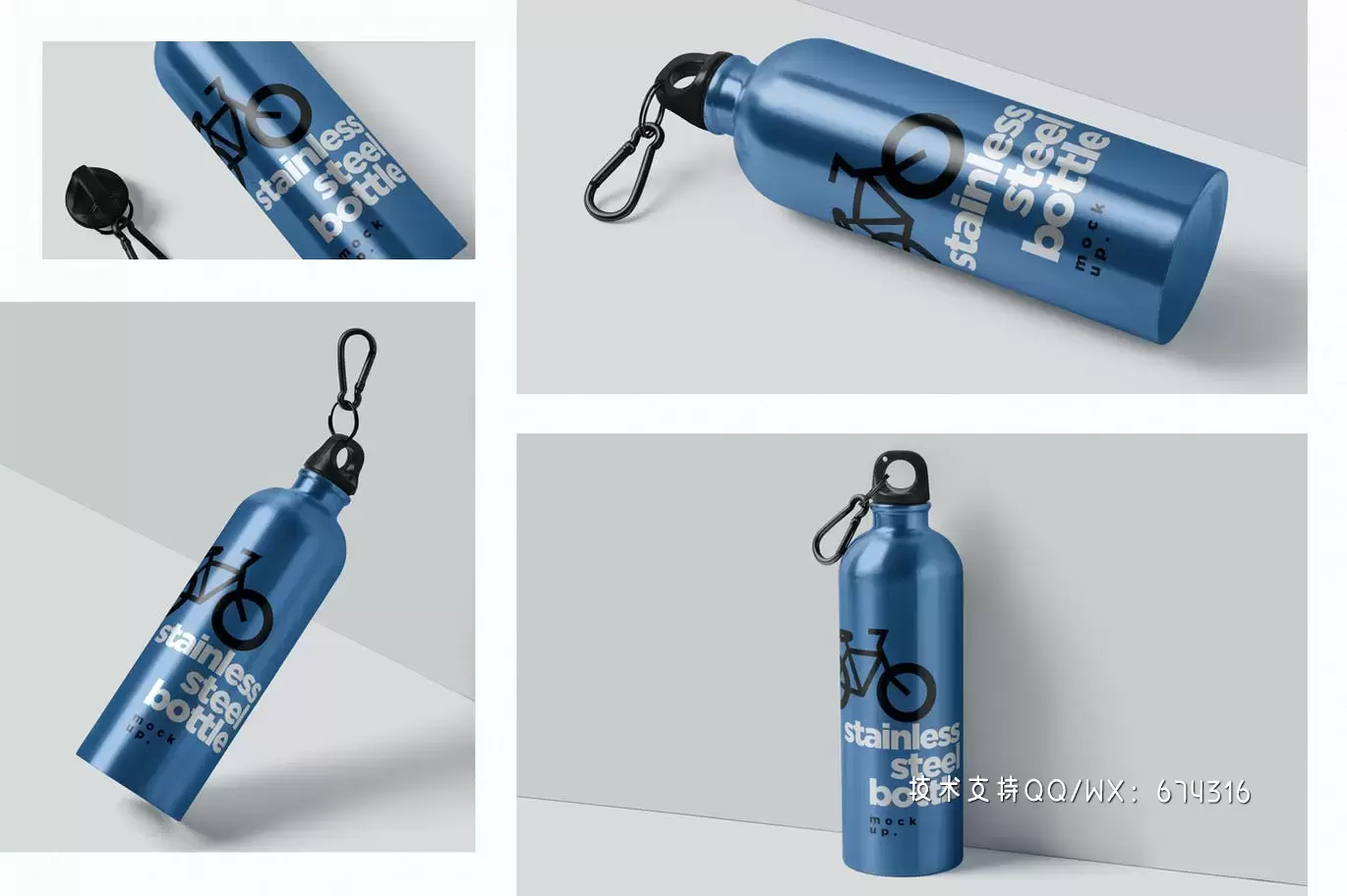 时尚高端高品质的热水瓶包装设计VI样机展示模型mockups免费下载插图1