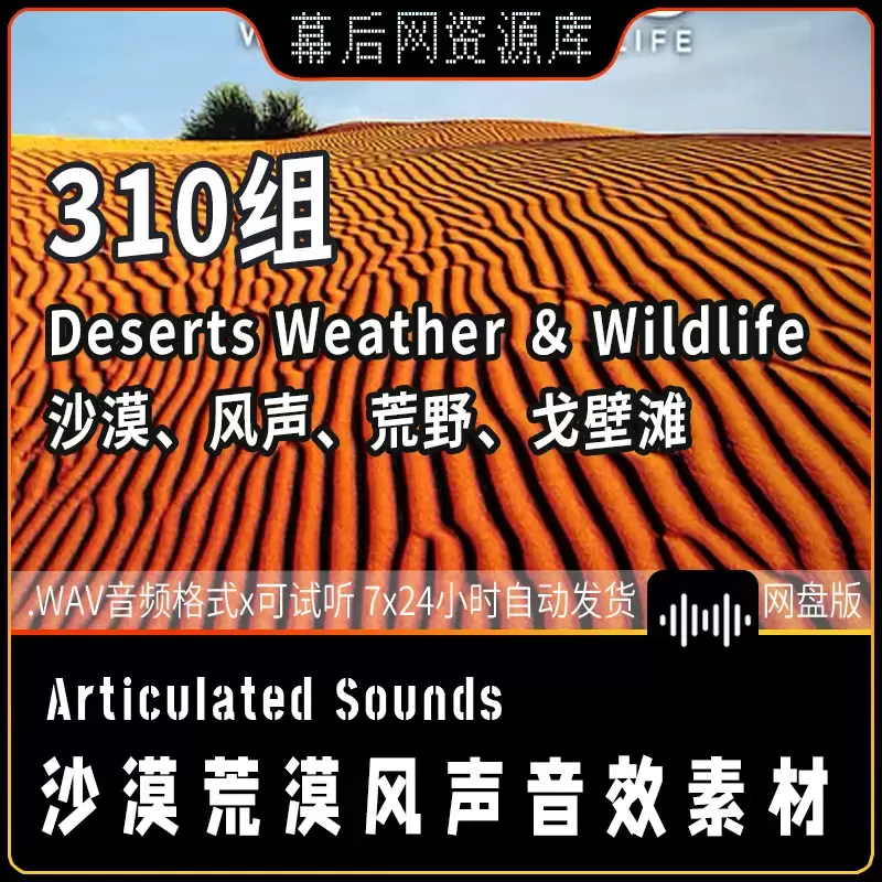 Deserts Weather ＆ Wildlife沙漠气候生态自然环境动物音效-立体声