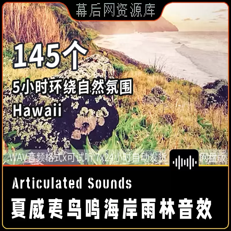 Hawaii夏威夷生态自然环境音效-立体声+3D环绕声素材