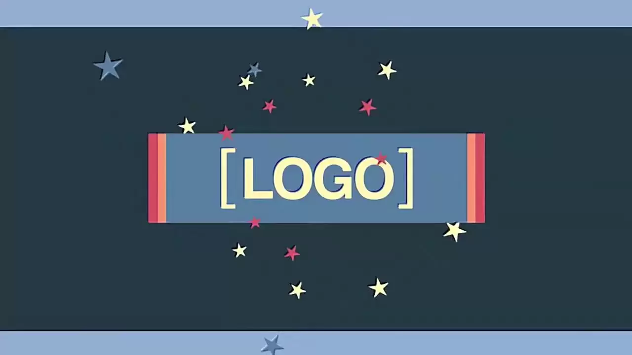 星星介绍有趣LOGO标志展示AE模板视频下载-附音频插图
