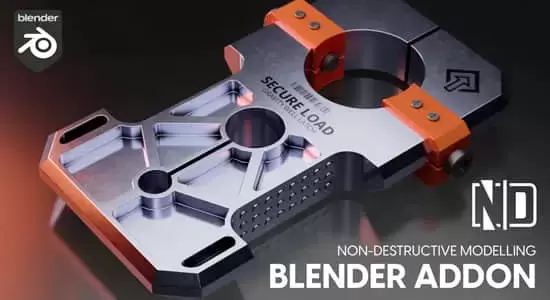 Blender插件-非破坏性硬面建模增强工具 ND – Non-Destructive Modelling V1.40.0