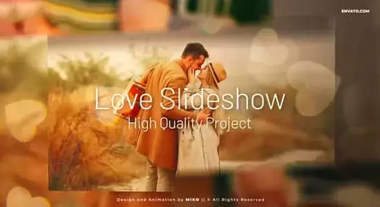 AE模板-浪漫甜蜜爱情故事回忆记录电子相册展示 Love Slideshow插图