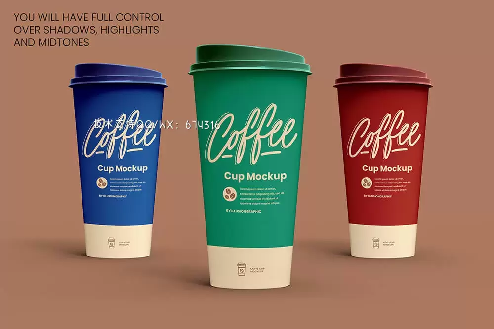 带盖咖啡杯品牌设计样机 (psd)免费下载插图9