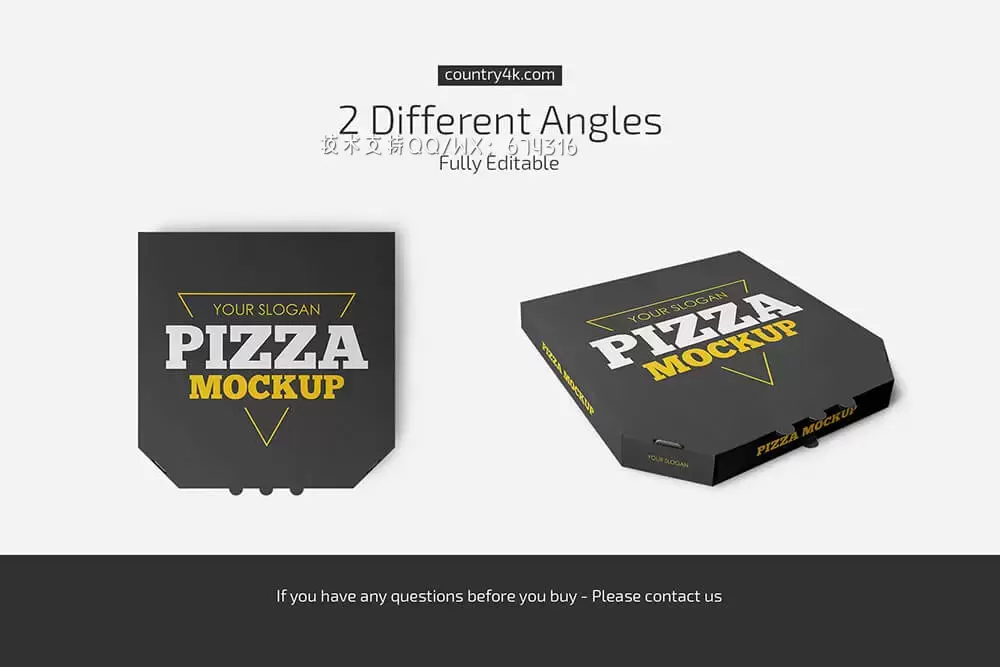 披萨外卖盒包装设计样机集 (psd)免费下载插图2