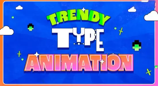 AE教程-制作时尚流行动感文字标题排版动画 Trendy Kinetic Type Animation