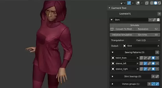 服装布料模拟制作Blender插件 Garment Tool V2.0.4插图