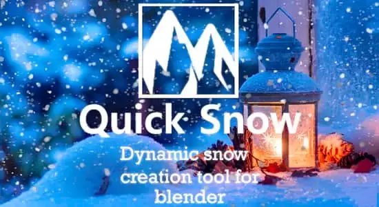 快速制作下雪覆盖特效Blender插件 Quick Snow v4.0