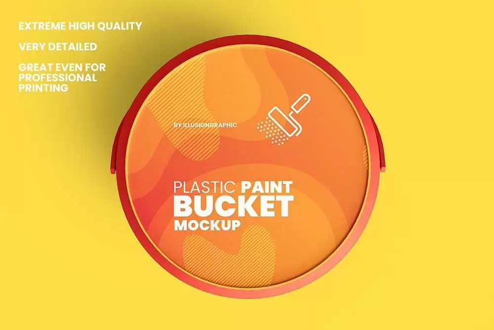 塑料油漆桶包装设计样机 (psd)免费下载插图18