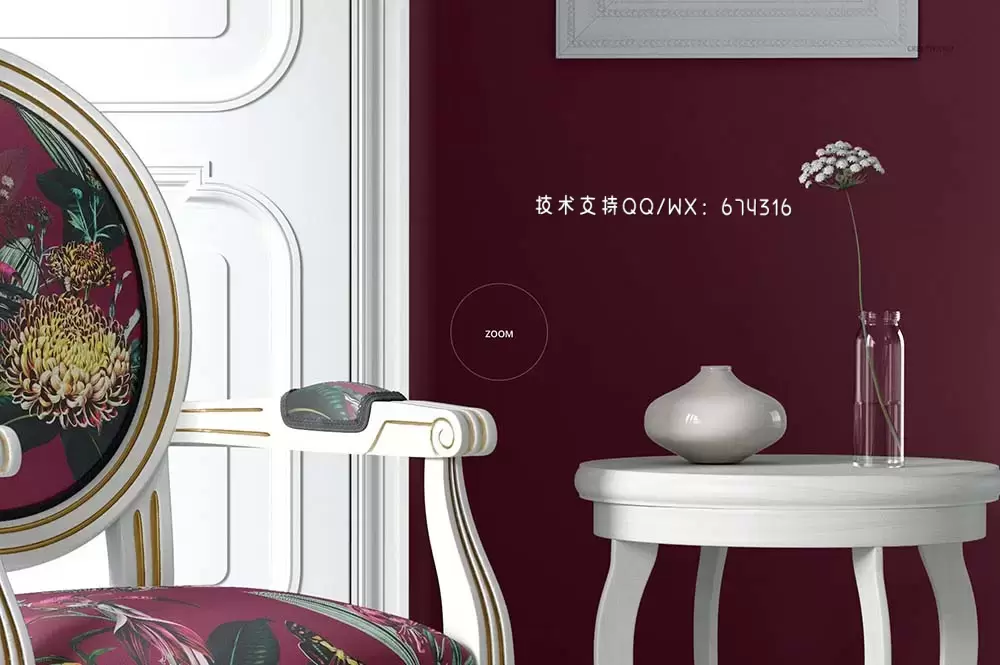室内场景椅子面料图案设计样机 (psd)免费下载插图8