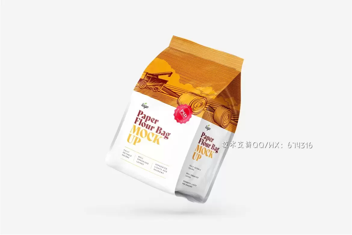 时尚高端高品质的面粉食品包装设计VI样机展示模型mockups免费下载插图3