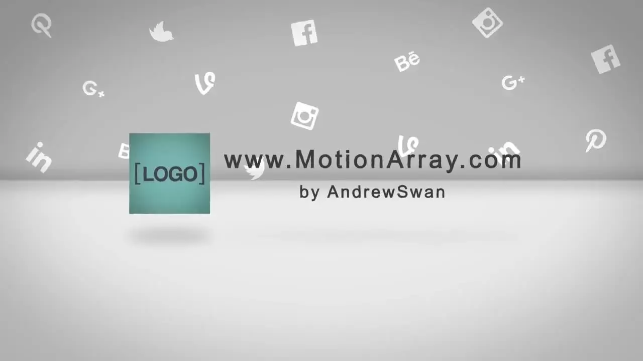 简单干净整洁的立方体旋转展示LOGO标志AE模板视频下载-附音频