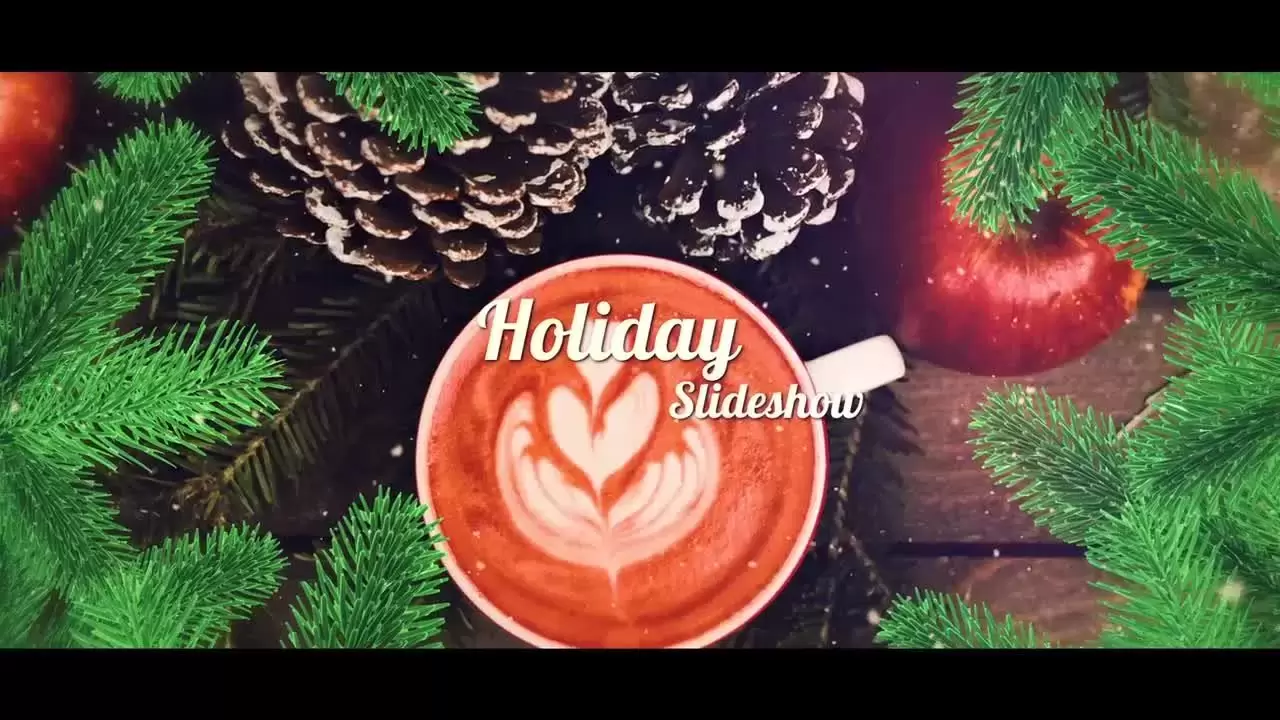 美丽的圣诞节视频文字AE模板视频下载-附音频