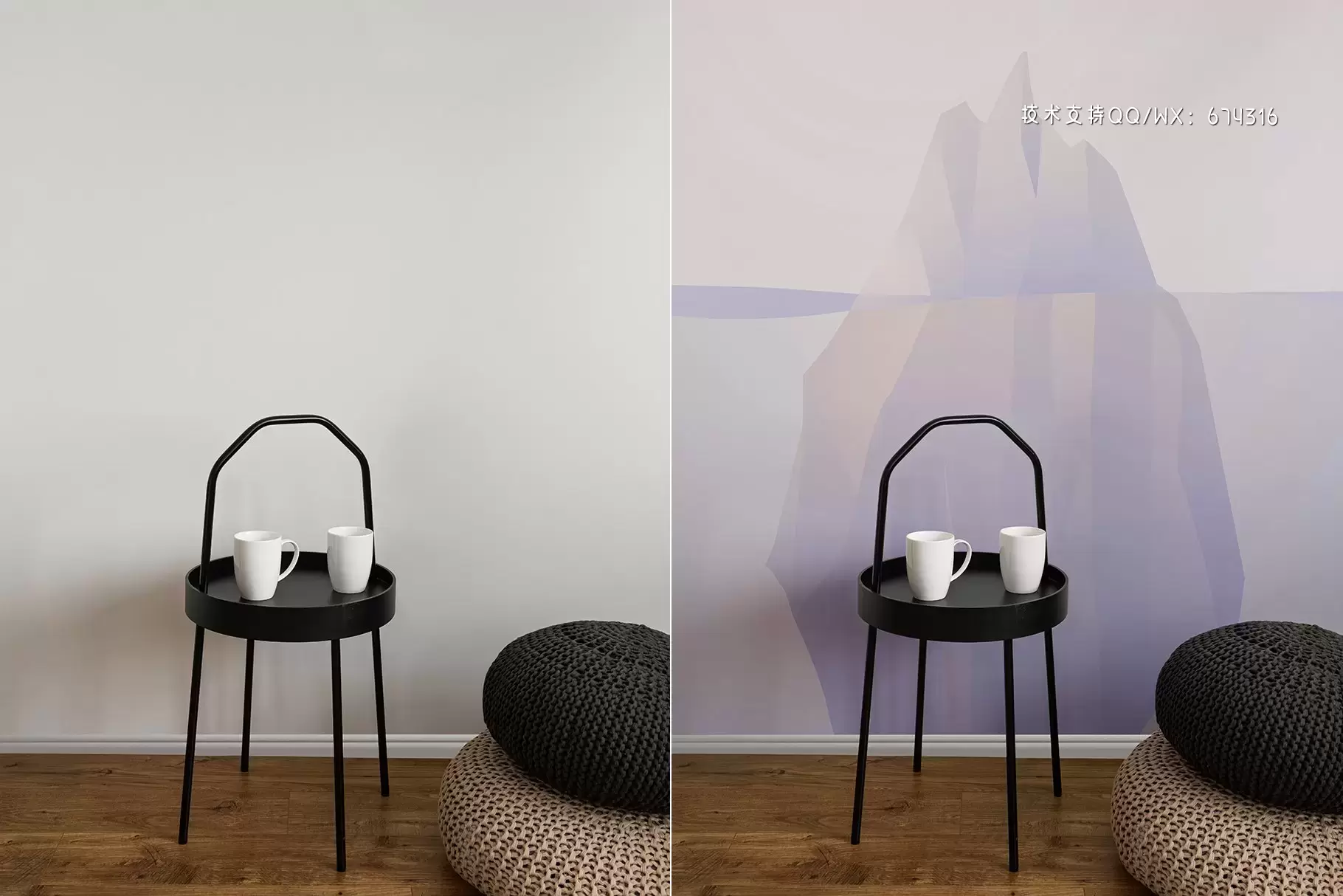 家居室内场景墙纸艺术图案展示样机[2.69GB,PSD]免费下载插图4