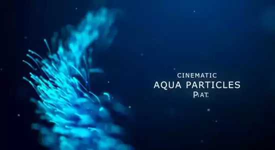 AE模板-大气线条粒子生长背景文字标题动画开场 Cinematic Aqua Particles插图