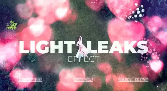 达芬奇插件-唯美镜头漏光散景光晕视觉特效预设 Light Leaks Effect
