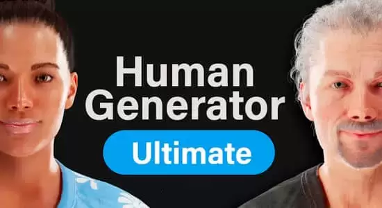 三维人物模型生成器Blender插件 Human Generator Ultimate 4.0.18+预设