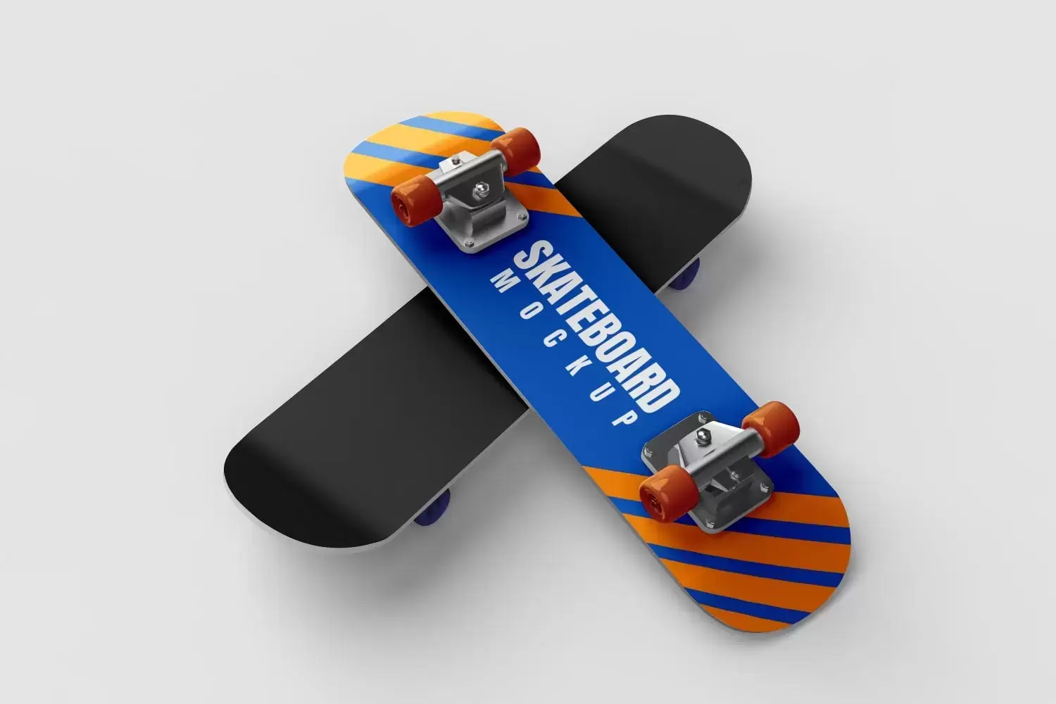 酷炫角度的滑板设计展示样机（PSD）免费下载