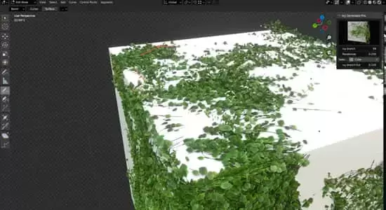 Blender插件-藤蔓爬山虎生成器 Ivy Generator Pro V1.0.0