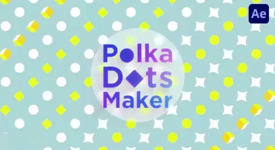 AE脚本-圆点图形矩阵排列效果MG动画 Polka Dots Maker v1.2插图