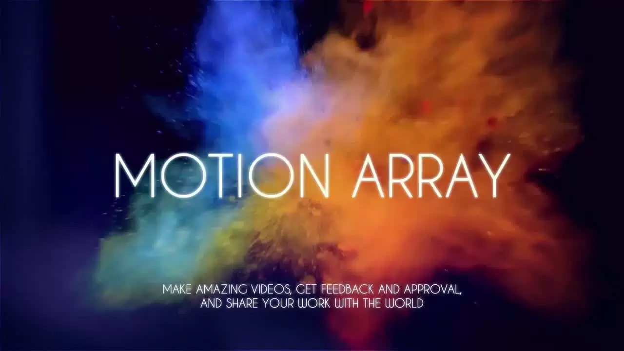 现代明亮活力的彩色爆炸标题AE模板视频下载-附音频