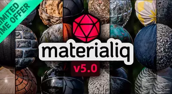 Blender插件-370种实用材质预设库 Material Library Materialiq V5.1.0插图