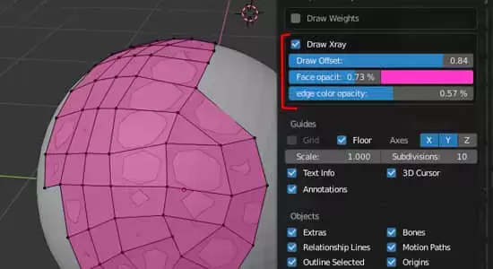 模型顶部网格绘制Blender插件 Draw Xray 3.0 With Snap+3.4 Without Snap插图