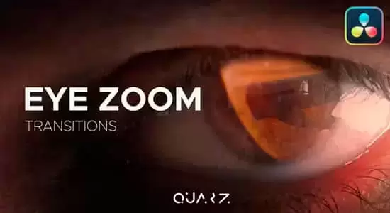 达芬奇模板-创意眼睛视野缩放转场过渡预设 Eye Zoom Transitions for Davinci Resolve插图