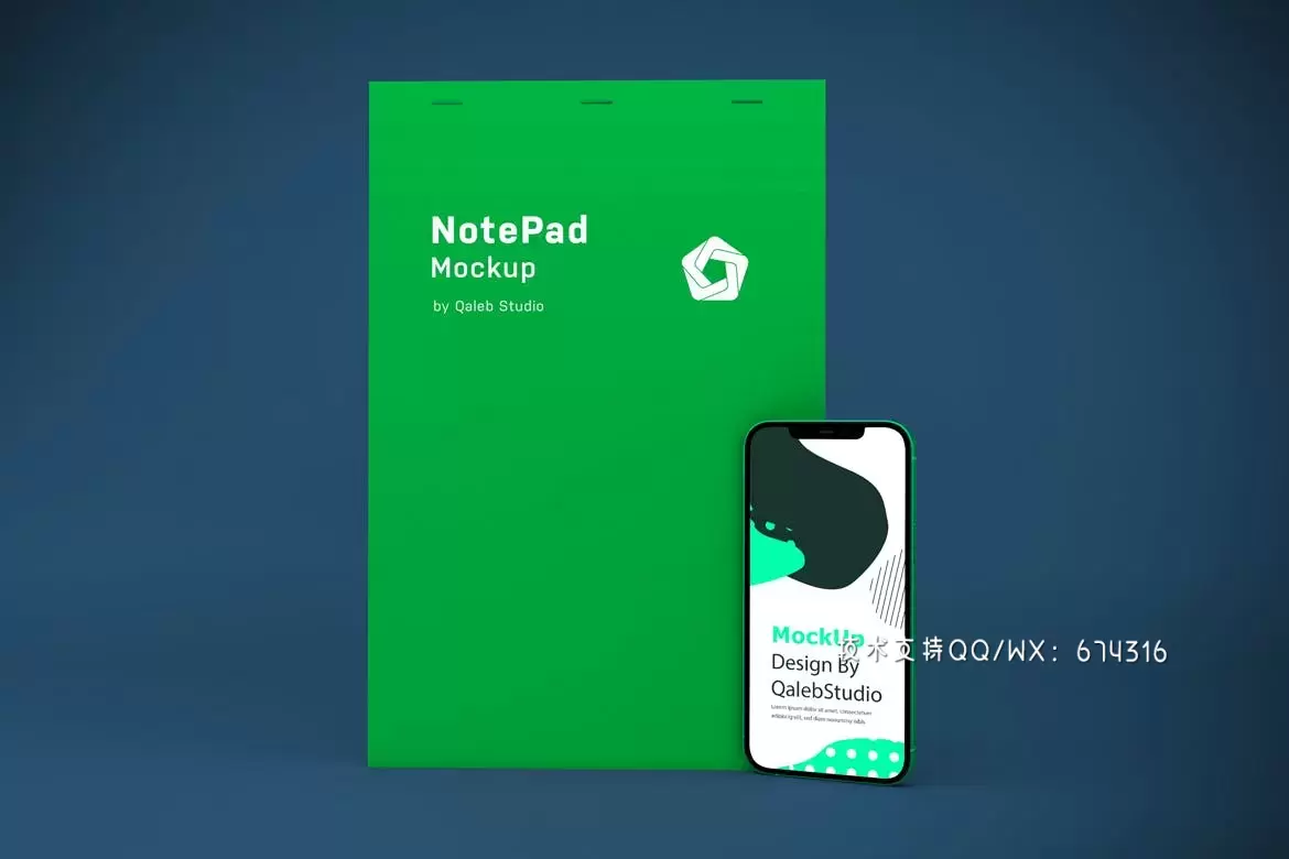 NotePad和iPhone 12 APP UI样机展示模型mockups免费下载插图3