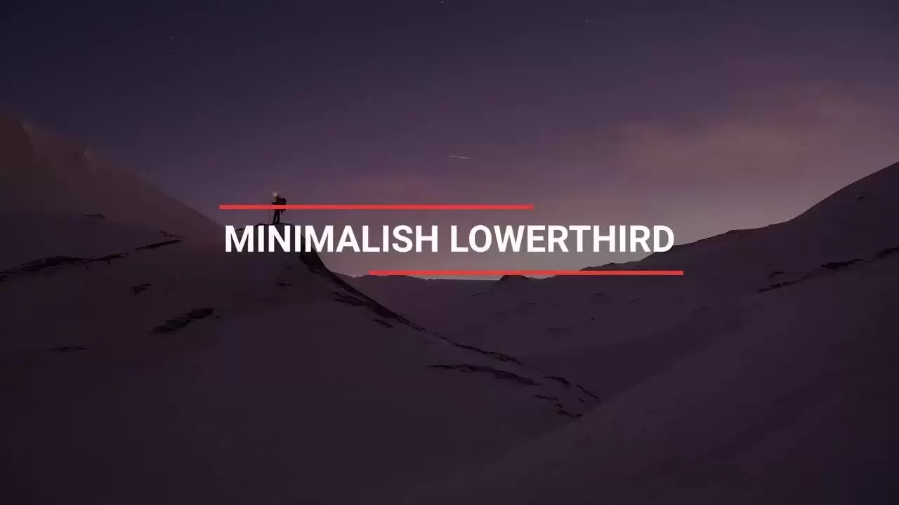 迷你动画的字幕条全屏标题AE工程-附音乐