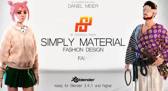 Blender插件-人物服装图案纹理设计 Simply Material v1.5插图