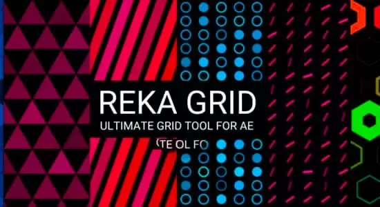 AE插件-图形矩阵网格排列自定义动画生成器 Reka Grid v1.3.2 Win插图