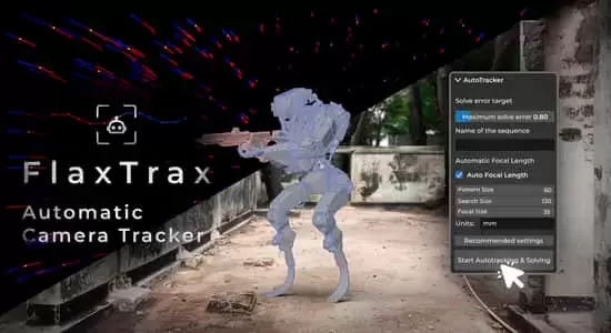 三维摄像机跟踪反求Blender插件 Flaxtrax V1.7.0 – Automated Camera Tracking插图