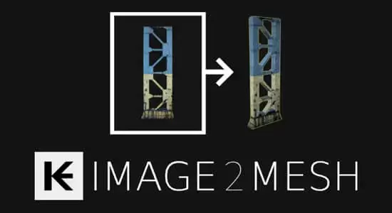 将图像转换为网格几何图形Blender插件 Image 2 Mesh Pro v2.0