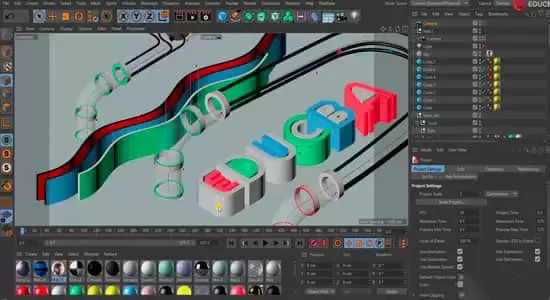 C4D教程-学习制作三维建模贴图渲染动画基础 Maxon Cinema 4D From Basics to Advanced 3D Animation