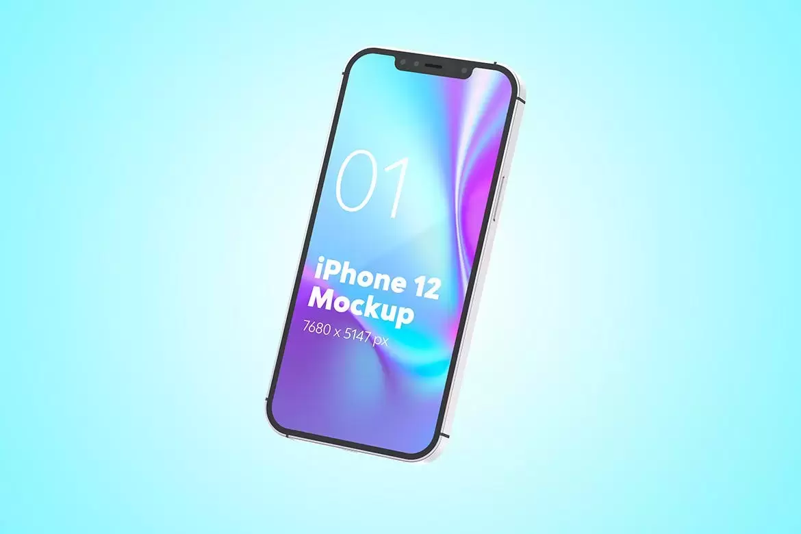 iPhone 12 手机UI展示样机（PSD）免费下载