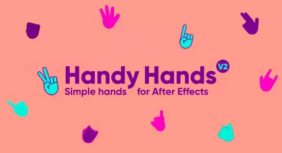 创建灵活手势动作图形动画AE脚本 Handy Hands 2 v1.2插图