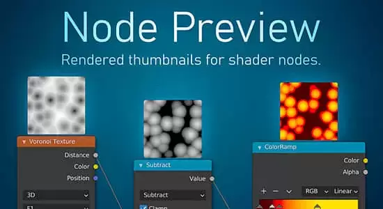 节点缩略图可视化预览Blender插件 Node Preview V1.20