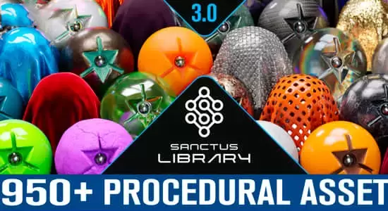 Blender插件-程序化材质预设库 Sanctus Library V3.1 – Procedural Materials