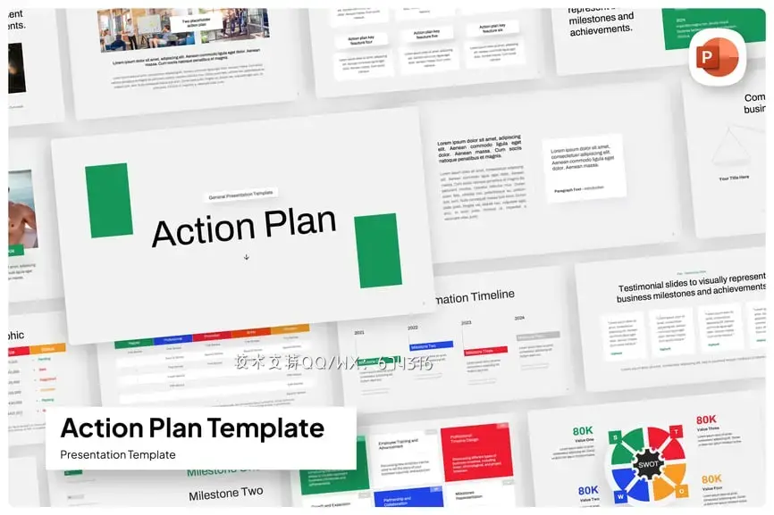 行动计划模板PPT模版 (PPTX)免费下载