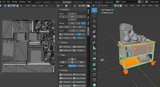 Blender插件-展UV贴图整理工具 UV Toolkit v2.1.2