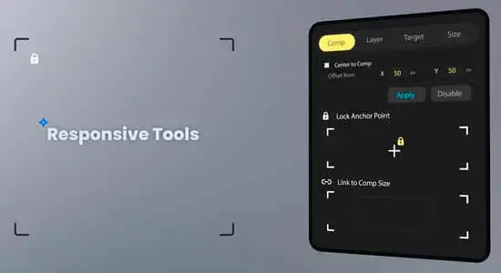 AE脚本-响应式自适应文字标题布局动画 Responsive Tools v1.0