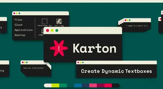 AE脚本-创建自适应动态文字底框动画 Karton V1.2.1