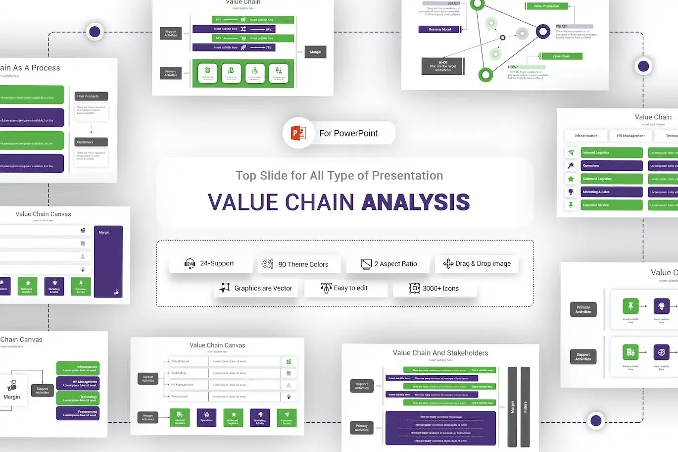 价值链分析 PPT模版 (PPT,PPTX)免费下载