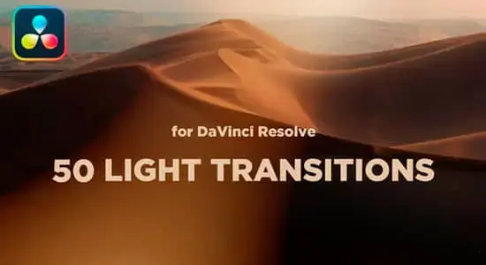 达芬奇模板-50组唯美漂亮镜头漏光炫光转场预设 Light Leaks Transitions for DaVinci