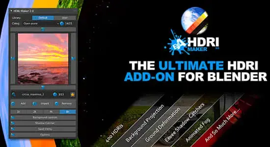 Blender插件-模拟制作HDRI环境场景效果 HDRi Maker V3.0.120
