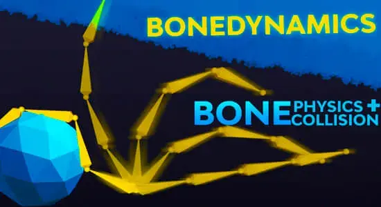 Blender插件-骨骼真实物理模拟效果 Bonedynamics Pro V1.5.3