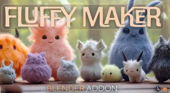 Blender插件-逼真毛发生成器 Fluffy Maker V1.0.0