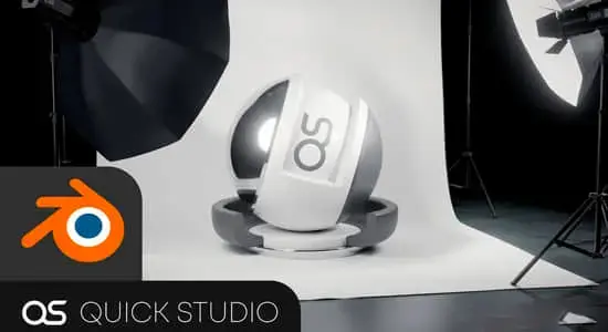 Blender插件-摄影棚三维灯光渲染工具 Quick Studio V2.1.0