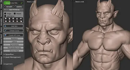 三维模型雕刻建模Blender插件 SpeedSculpt V0.2.4