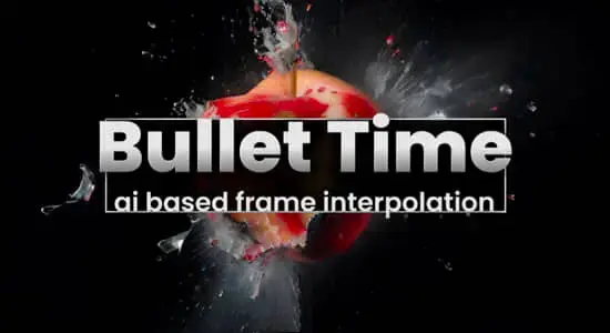 人工智能子弹时间插帧流畅慢动作特效AE插件 Bullet Time v1.2.1 Win